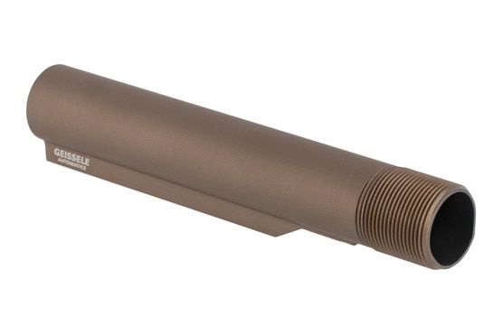 Geissele Automatics MIL-SPEC premium grade DDC buffer tube is threaded for the AR-15 and AR-308 pattern rifles and carbines